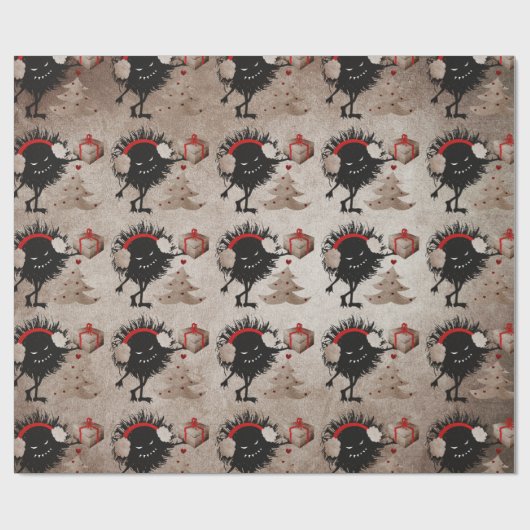 Evil Bug geeft Cadeau kerstmis Cadeaupapier (Vlak)