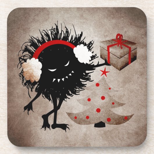 Evil Bug geeft kerstcadeautjes Drankjes Onderzetter (Voorkant)