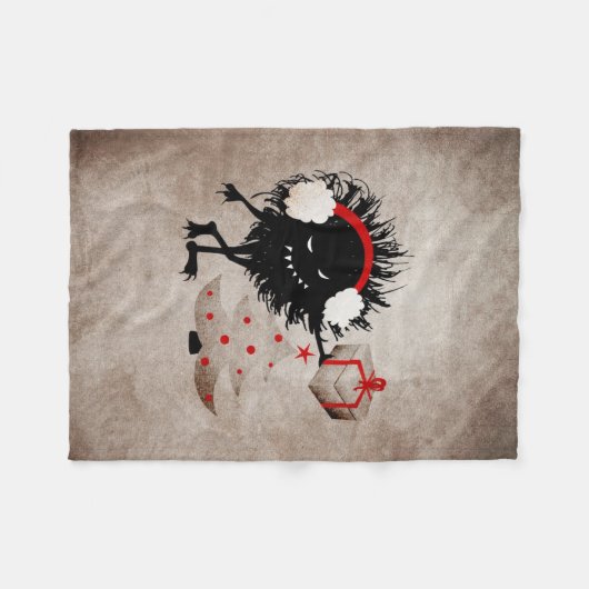 Evil Bug geeft kerstcadeautjes Fleece Deken (Voorkant (Horizontaal))