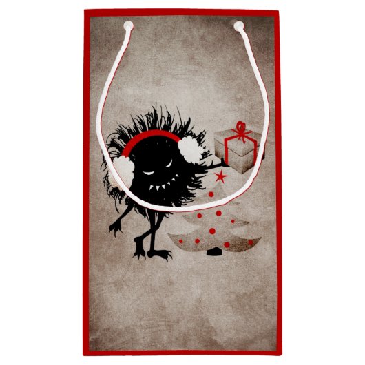 Evil Bug geeft kerstcadeautjes Klein Cadeauzakje (Achterkant)