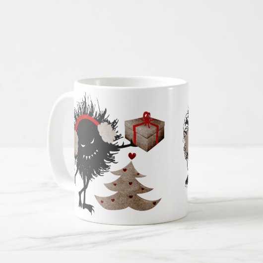 Evil Bug geeft kerstcadeautjes Koffiemok (Voorkant links)