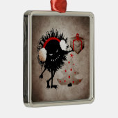 Evil Bug geeft kerstcadeautjes Metalen Ornament (Rechts)