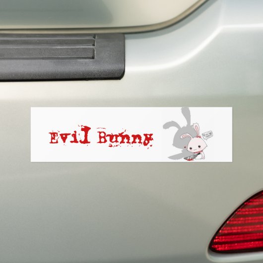Evil Bunny Bumpersticker (Op auto)