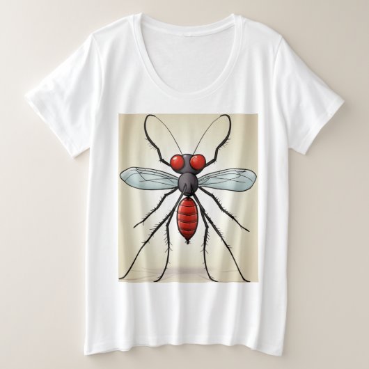 Evil Cartoon Mosquito T-Shirt - Laat de buzz los (Design voorkant)