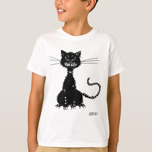 Evil Cat Grunge Kinder T-shirt (Voorkant)