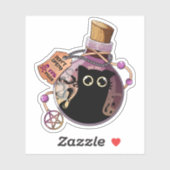 Evil Cat Spirit Gevangen In Een Fles - Schattige S Sticker (Vel)