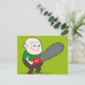 Evil Chainzaag man Briefkaart (Staand voorkant)