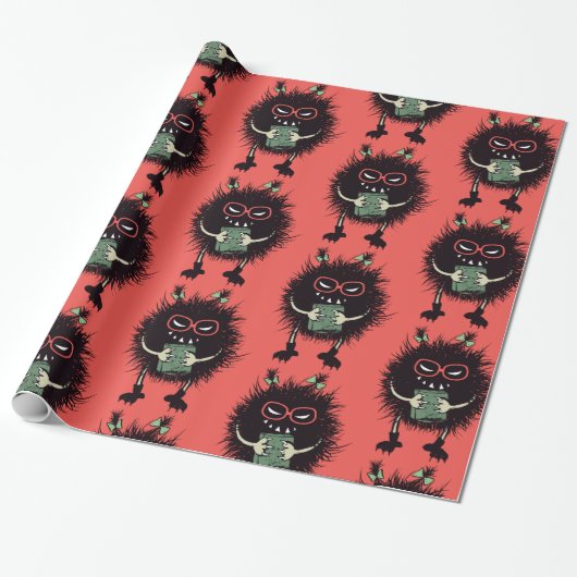 Evil Character Gothic Book Lover Cadeaupapier (Uitgerold)