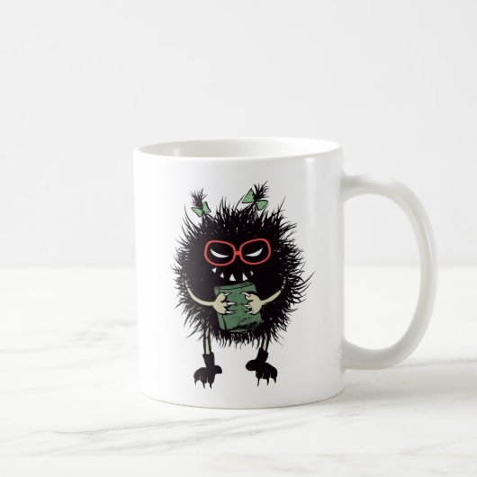 Evil Character Gothic Book Lover Koffiemok (Rechts)