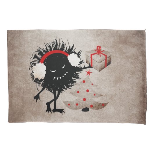 Evil Christmas Bug - Boom en Cadeau Kussensloop (Voorkant)