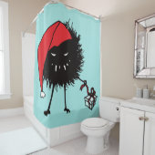 Evil Christmas Bug - Cadeau Douchegordijn (In situ)