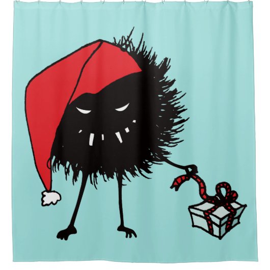Evil Christmas Bug - Cadeau Douchegordijn (Voorkant)