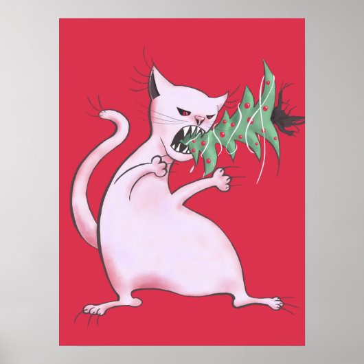 Evil Christmas Cat - Grappige feestdag Poster (Voorkant)