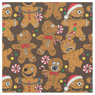 Evil Christmas Horror Film Gingerbread Men Stof