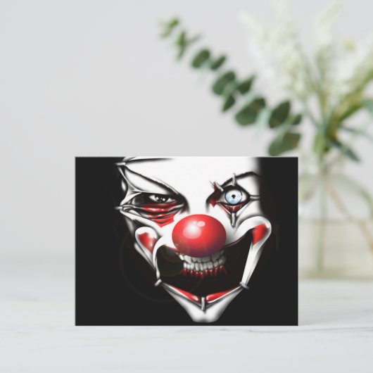 Evil Clown Briefkaart (Staand voorkant)