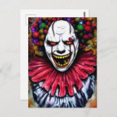 Evil Clown Briefkaart (Voorkant / Achterkant)