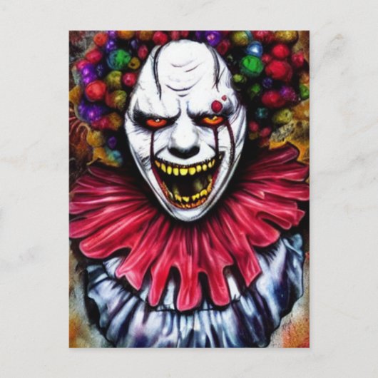 Evil Clown Briefkaart (Voorkant)