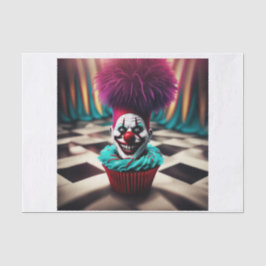 Evil Clown Cupcake Decoupage Papier
