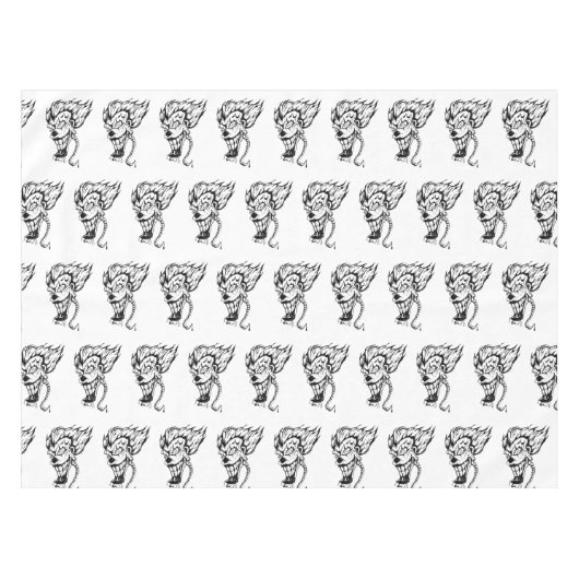 Evil clown Custom Cotton Tablecloth Tafelkleed (Voorkant (Horizontaal))