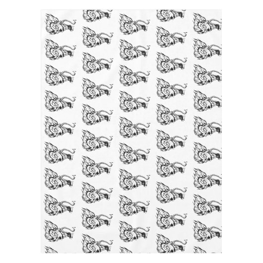 Evil clown Custom Cotton Tablecloth Tafelkleed (Voorkant)