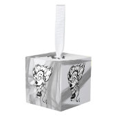 Evil clown Custom Cube Ornament (Voorkant hoekig)