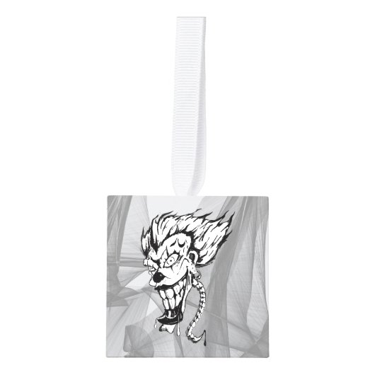Evil clown Custom Cube Ornament (Voorkant)
