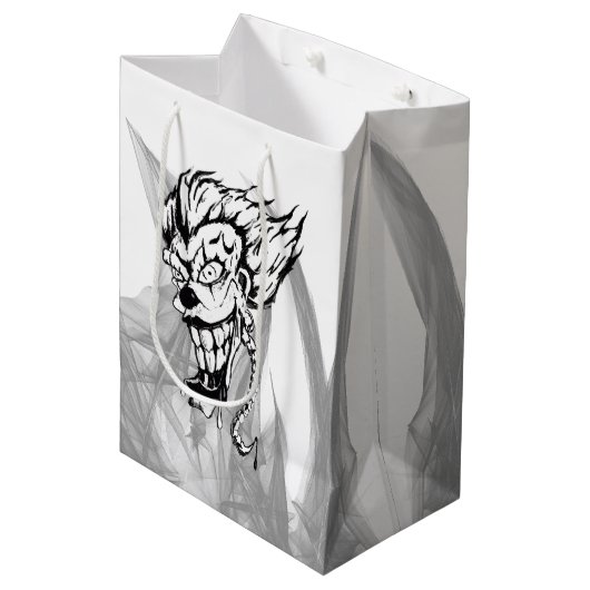 Evil clown Custom Gift Bag Medium Cadeauzakje (Voorkant Gekanteld)
