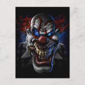 Evil Clown Face Briefkaart (Voorkant)