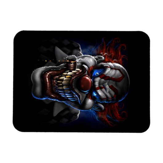 Evil Clown Face Magneet (Horizontaal)