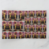 Evil Clown Food Fast Rode pruik Kaart (Binnen)