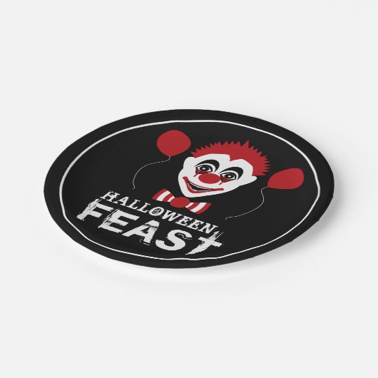 Evil Clown, Halloween Party Papieren Bordje (Gekanteld)