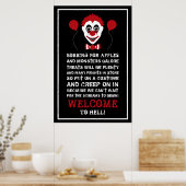 Evil Clown, Halloween Welcome Poster (Keuken)