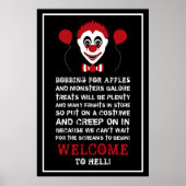 Evil Clown, Halloween Welcome Poster (Voorkant)