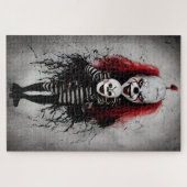 Evil Clown Kind met een enge clown hoofd Legpuzzel (Horizontaal)