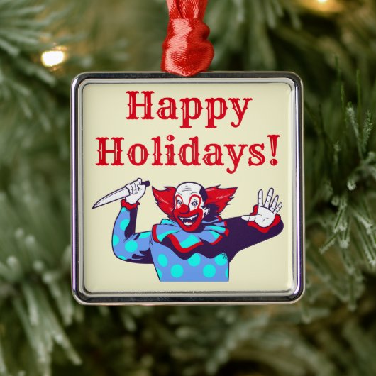 Evil Clown Metalen Ornament (Boom)