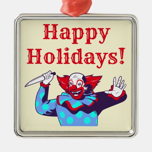 Evil Clown Metalen Ornament (Voorkant)