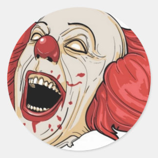 Evil clown ontwerp ronde sticker