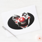 Evil Clown Ovale Sticker (Envelop)