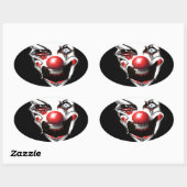Evil Clown Ovale Sticker (Vel)
