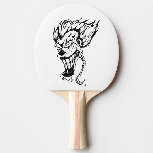 Evil clown Ping Pong Paddle Tafeltennisbatje (Voorkant)