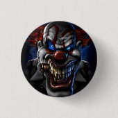 EVIL CLOWN RONDE BUTTON 3,2 CM (Voorkant)