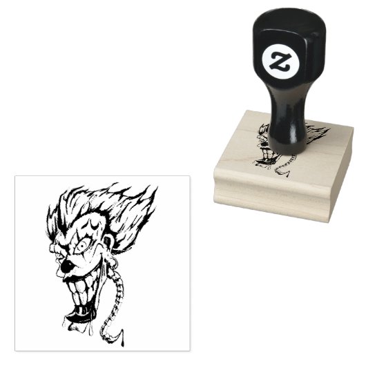 Evil clown Rubber Stamp Rubberstempel (Gestempeld)