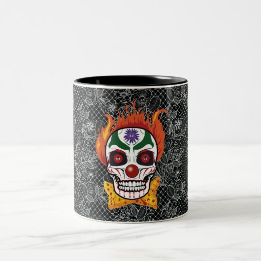 Evil Clown Skull Demon Coffee Mok Gift Idee (Center)