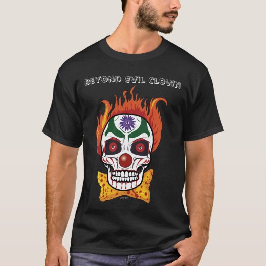 Evil Clown Skull Demon Mannen Tshirt (Voorkant)