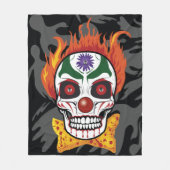 Evil Clown Skull Demon Throw Blanket Gift Idee Fleece Deken (Voorkant)