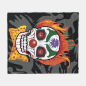 Evil Clown Skull Demon Throw Blanket Gift Idee Fleece Deken (Voorkant (Horizontaal))