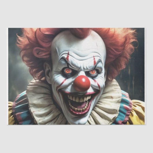 Evil Clown Smirk Tissuepapier (Voorkant)