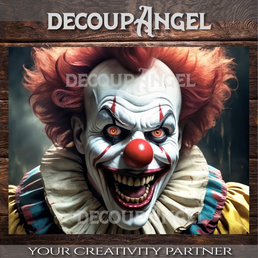Evil Clown Smirk Tissuepapier