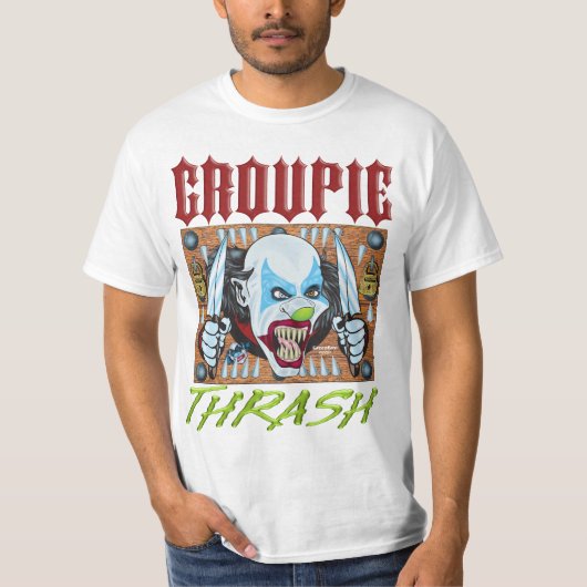 Evil Clown T Shirt - Rock Star Groupie (Voorkant)
