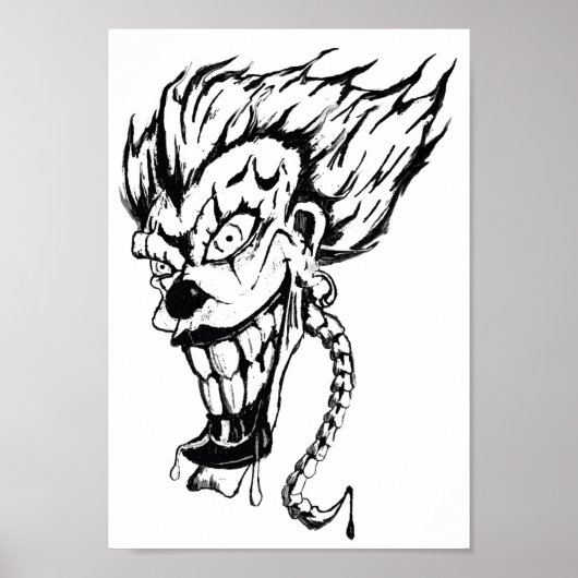 Evil clown Value Poster Paper (Matte) (Voorkant)